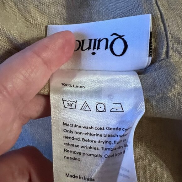 Quince Queen European Linen Duvet Cover Set Oat NWOT - Picture 4 of 4